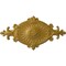Ekena Millwork Quentin Ceiling Medallion, Hand-Painted Pharaohs Gold, 23 1/2"W x 12 1/4"H x 1 1/2"P CM23RO1PGS - alternate 1